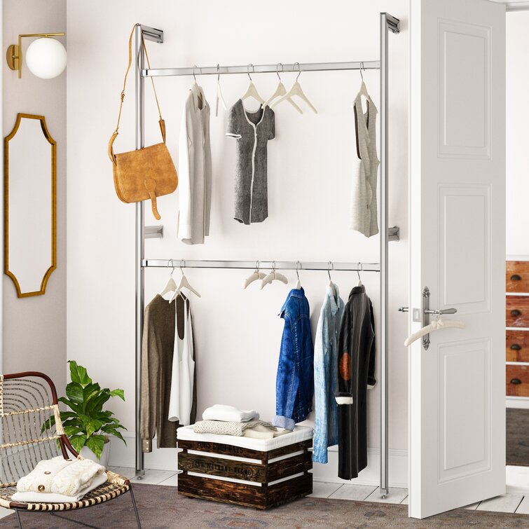 Clothes rail 2024 storage system